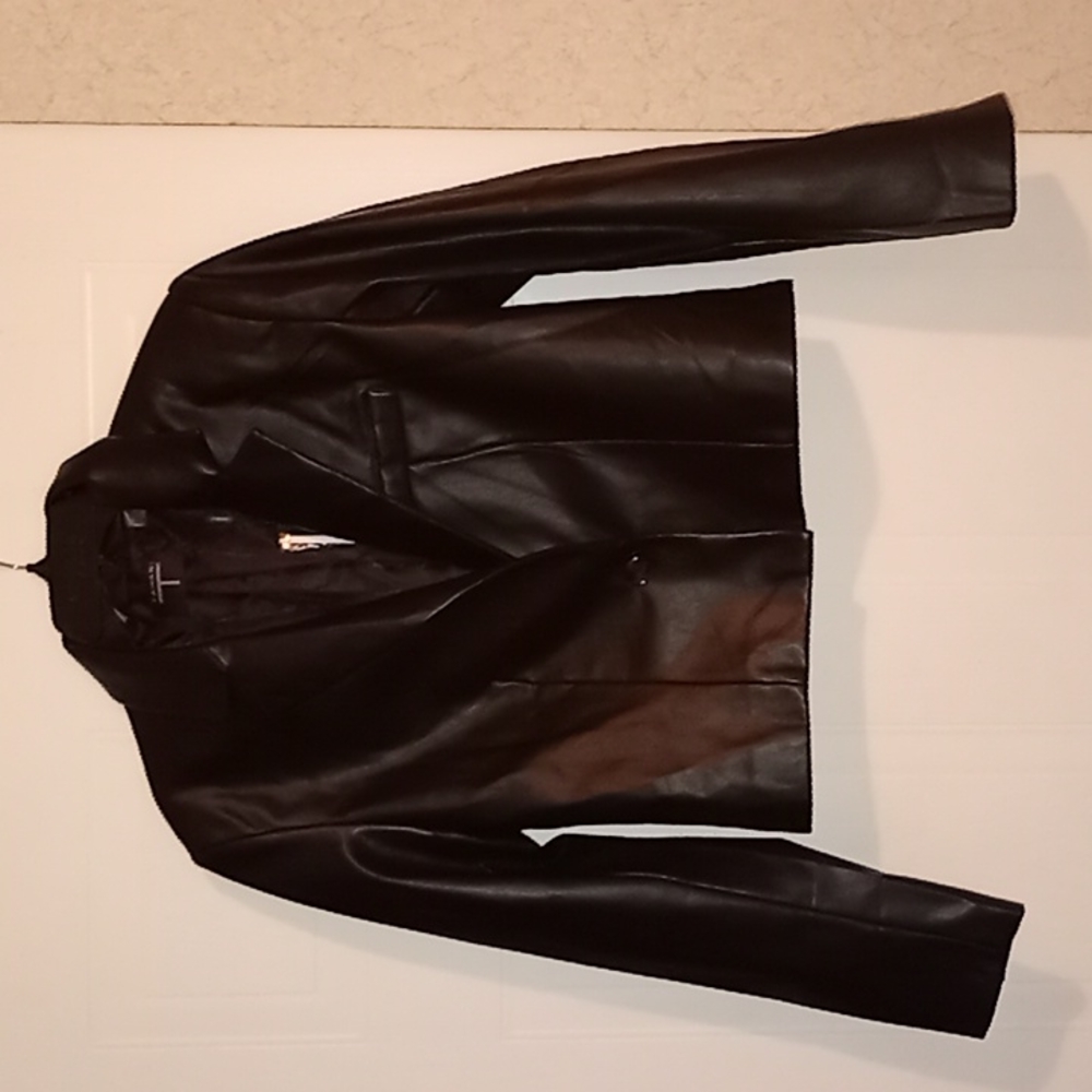Black faux leather jacket